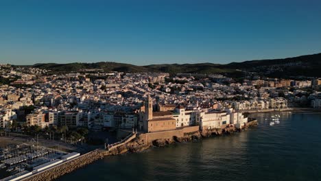 Drone-flight-arround-San-Bartolome-and-Santa-Tecla-Church