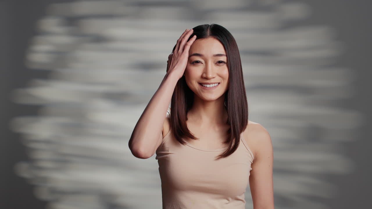 Asian woman in studio