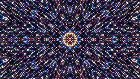 beautiful abstract kaleidoscope that shines, a radiant light that regulates the subtle movements