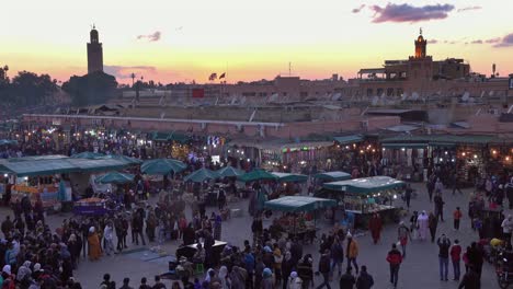 famous jemaa el fna square in marrakesh, morocco