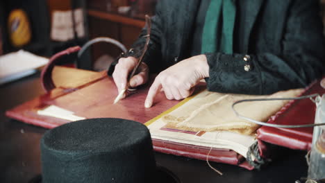 victorian scrooge in a counting house shop bookkeeping