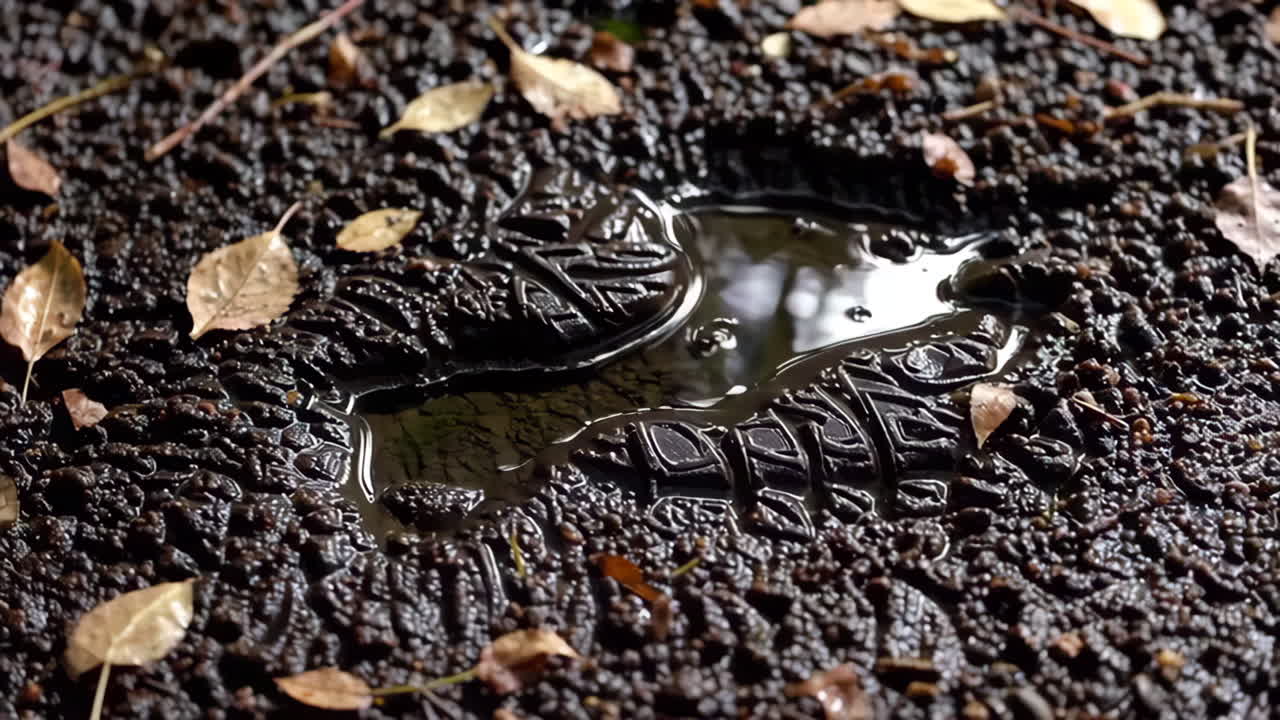 Muddy Footprint in the Ground