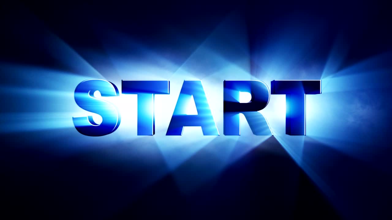 comenzar la animación de texto luces rayos, bucle