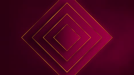 Animation-of-nested-royal-red-and-gold-gradient-squares-changing-the-size