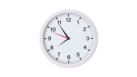 animación de reloj de pared aislada en fondo blanco
