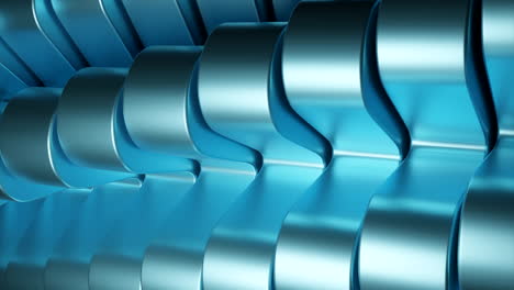 abstract blue metallic ribbons