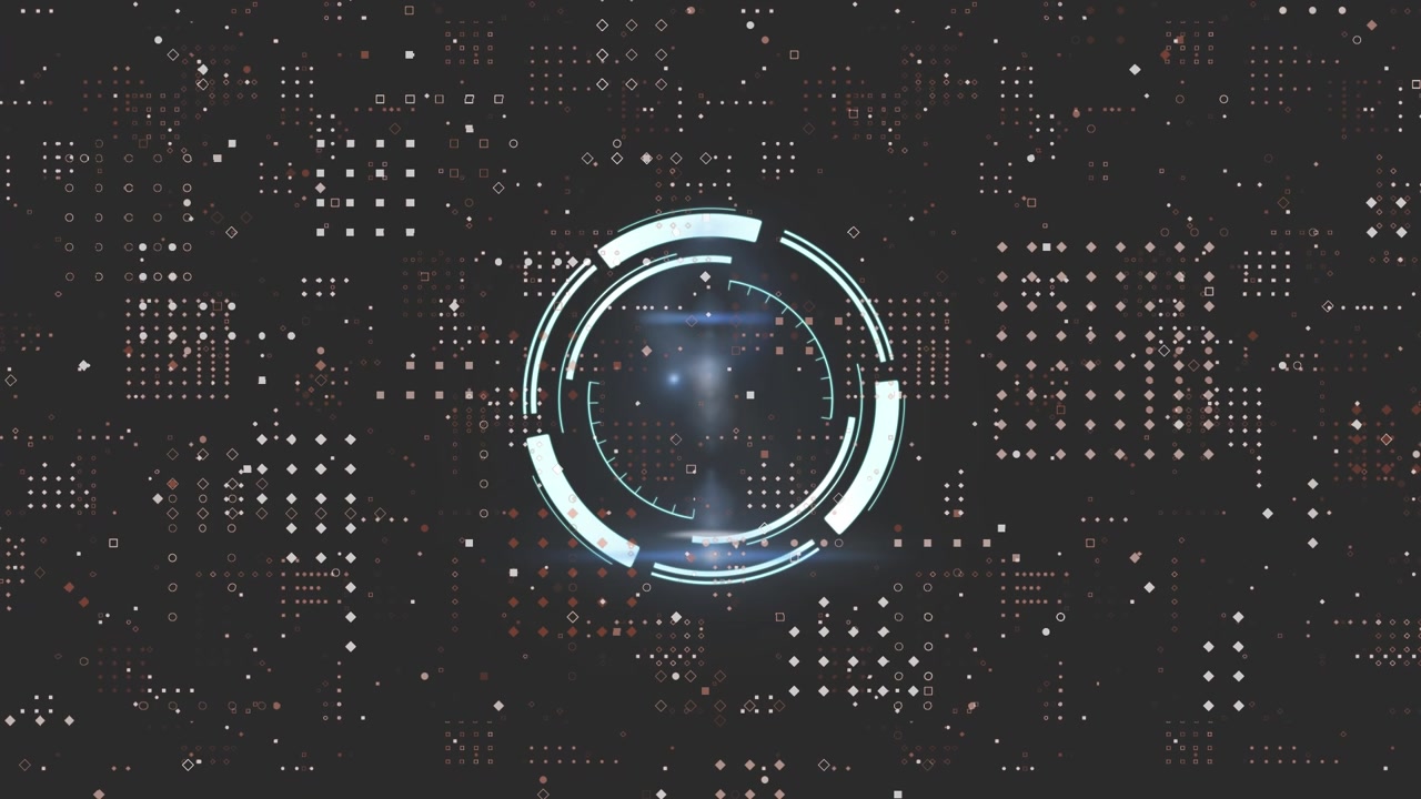 Animation of scope scanning and spots on black background