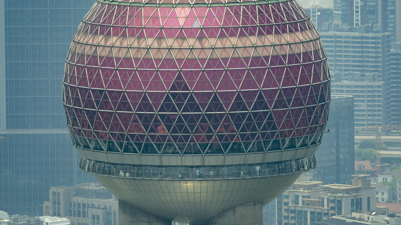 SHANGHAI, CHINA - 11 JUNE 2025 : Timelapse of the Shanghai city skyline from a high vantage point at night