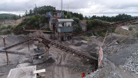 cantera para la minería vista aérea