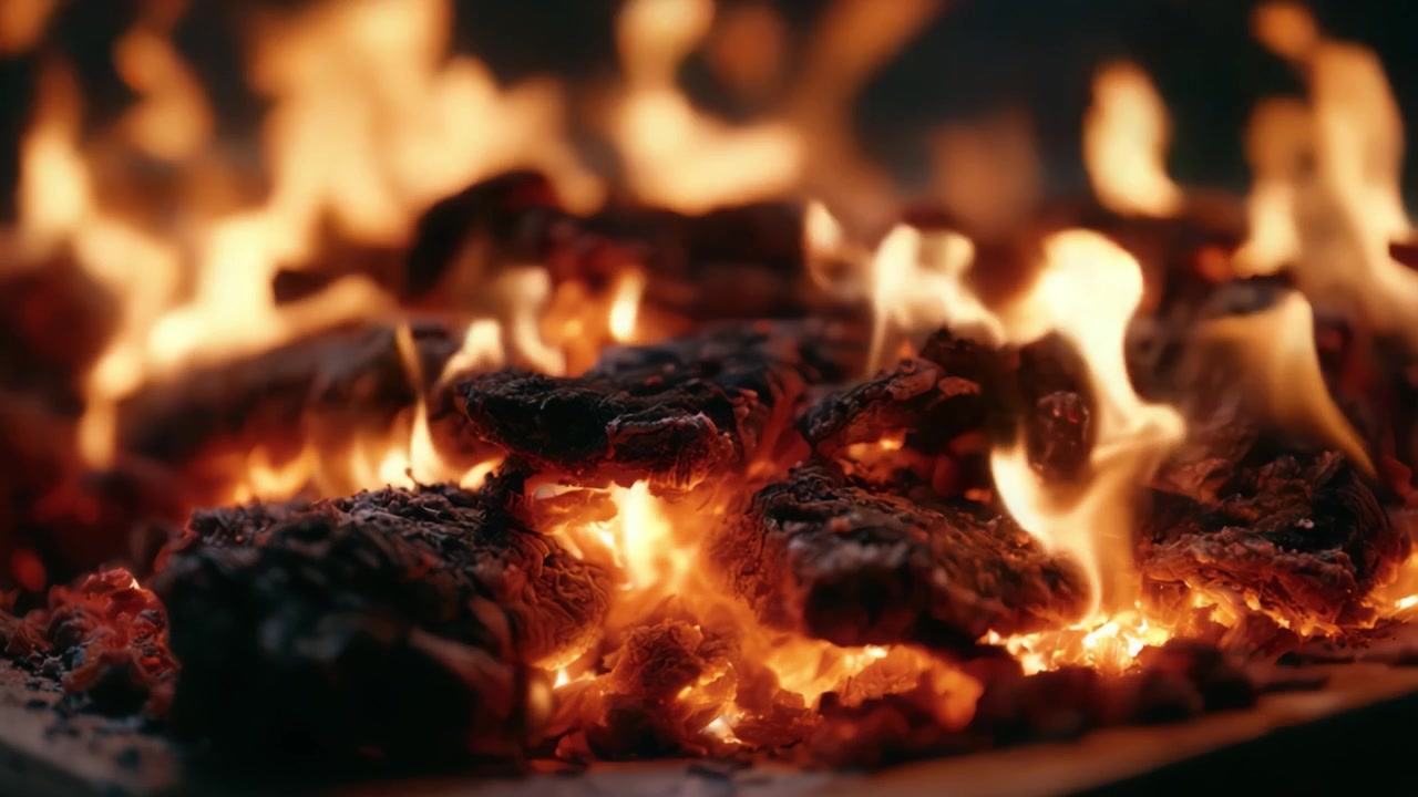 Chamas Cativantes Envolvendo Carnes Suculentas: Um banquete ardente que define a paixão por churrasco e a expertise culinária em cada mordida grelhada.