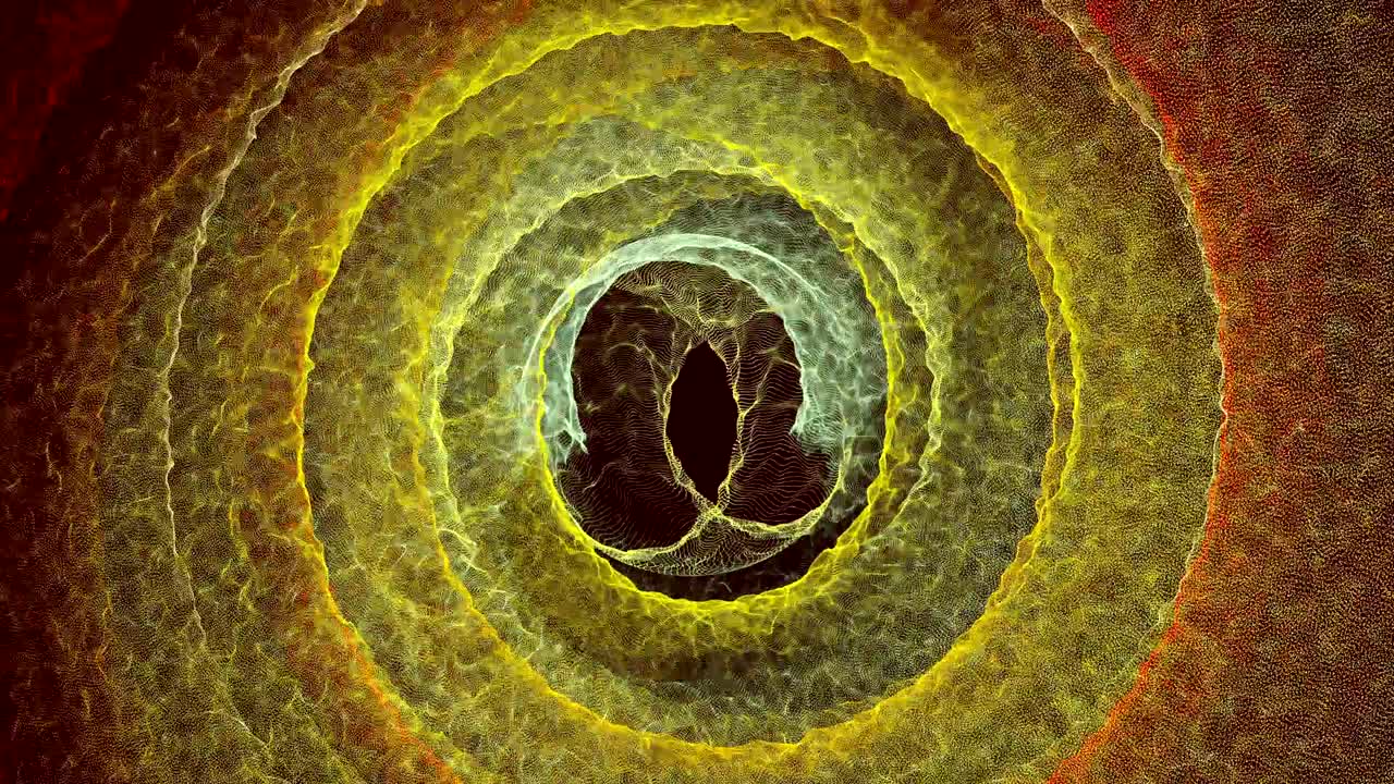 fondo de círculos abstractos en colores amarillo y rojo