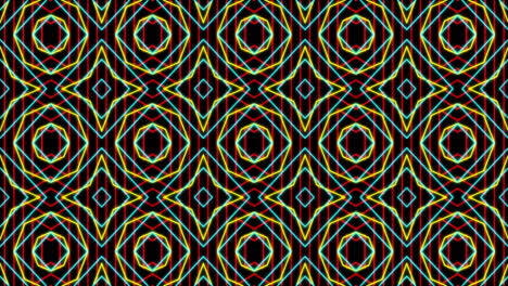 animación de formas coloridas sobre un fondo negro