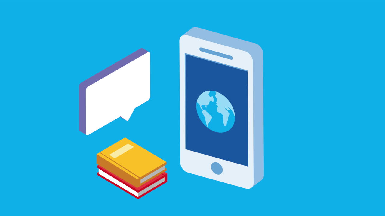 education online technology with smartphone