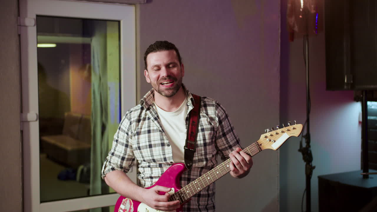 스튜디오에 있는 음악 그룹