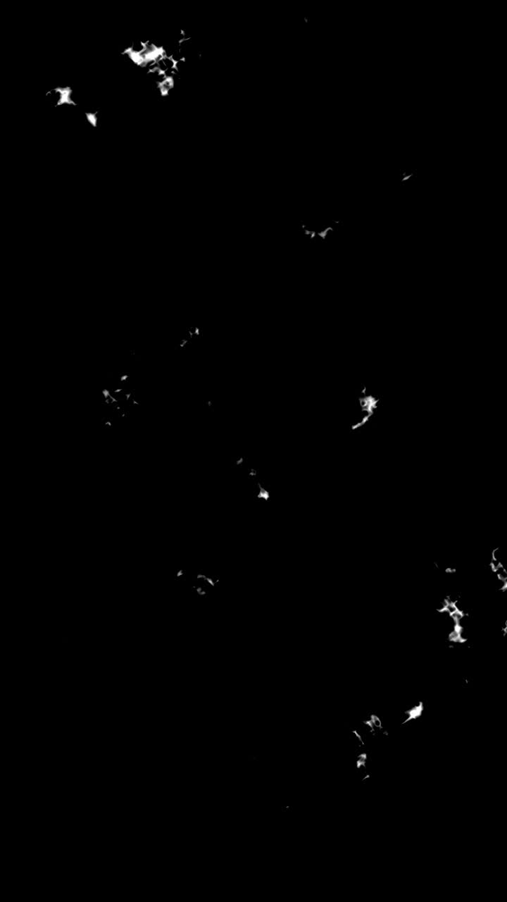Dynamic Abstract White Shapes Moving on Black Background