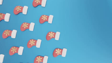 medias festivas: un fondo plano de navidad azul vertical