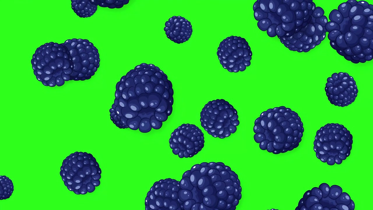 More mature animate cadono verticalmente su uno schermo verde vibrante per una facile composizione.