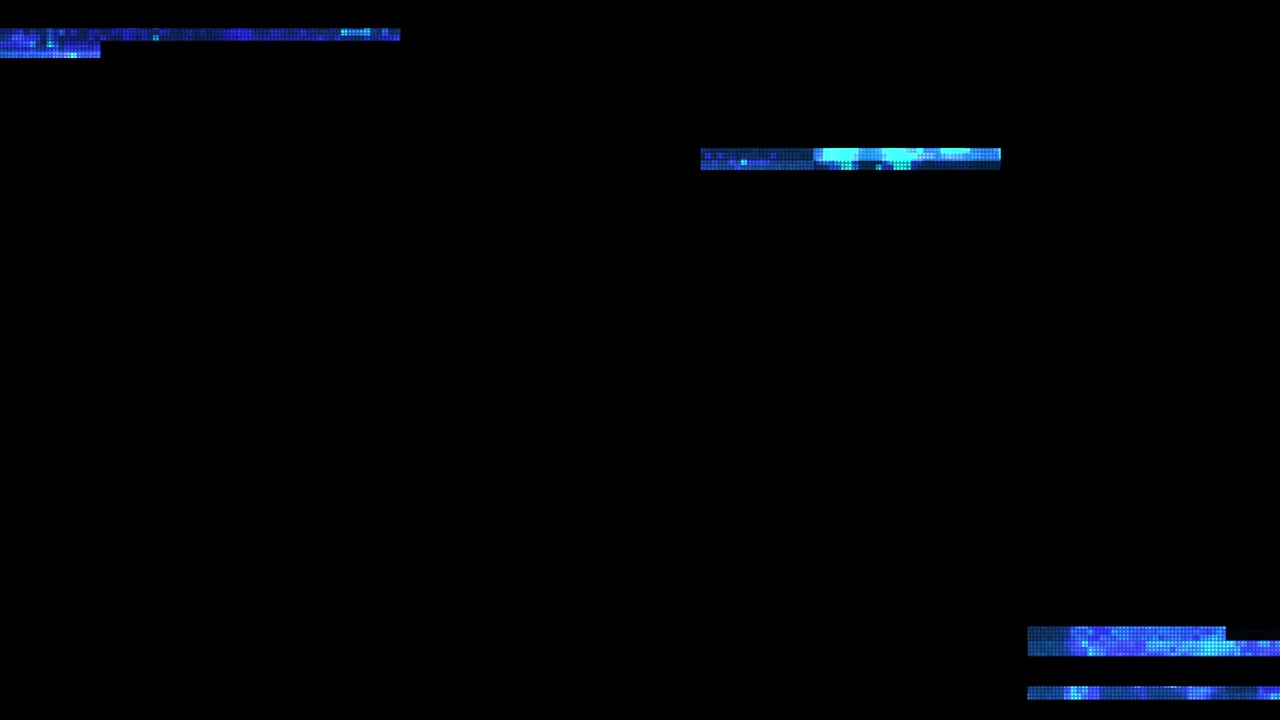 Unique Design Digital Pixel Noise Glitch Error Video Damage, Black Screen - Use opacity add or screen mode for overlay your video with leak.