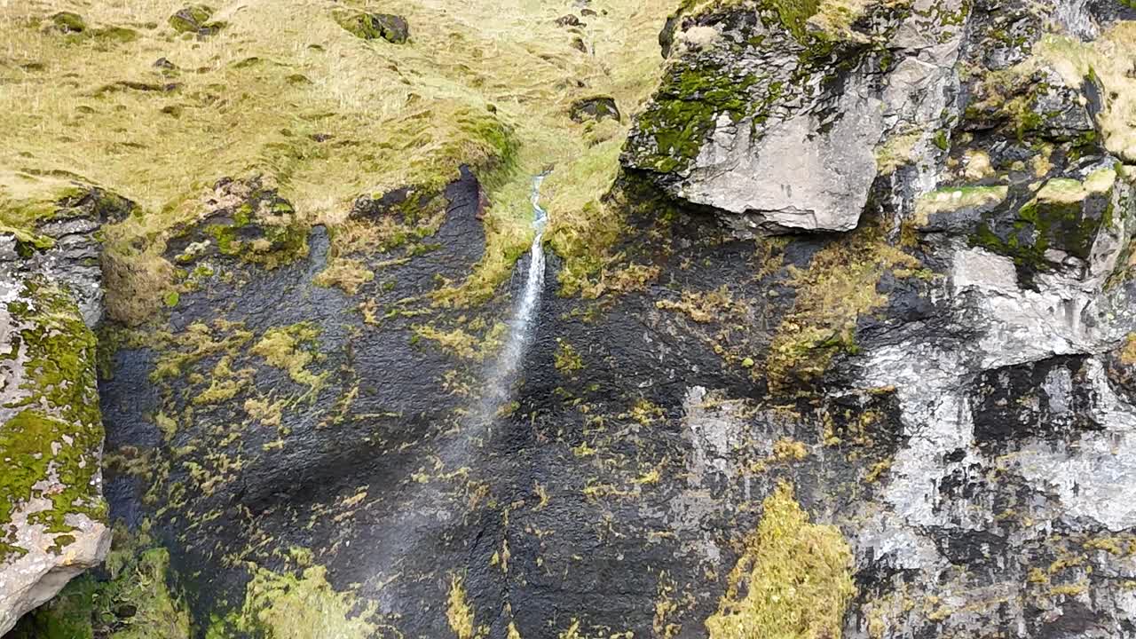 아이슬란드 폭포 뷰 4k 드론