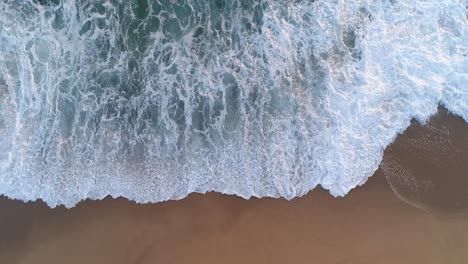 sea waves in slow motion top view