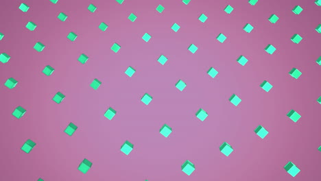 3d green squares in purple background