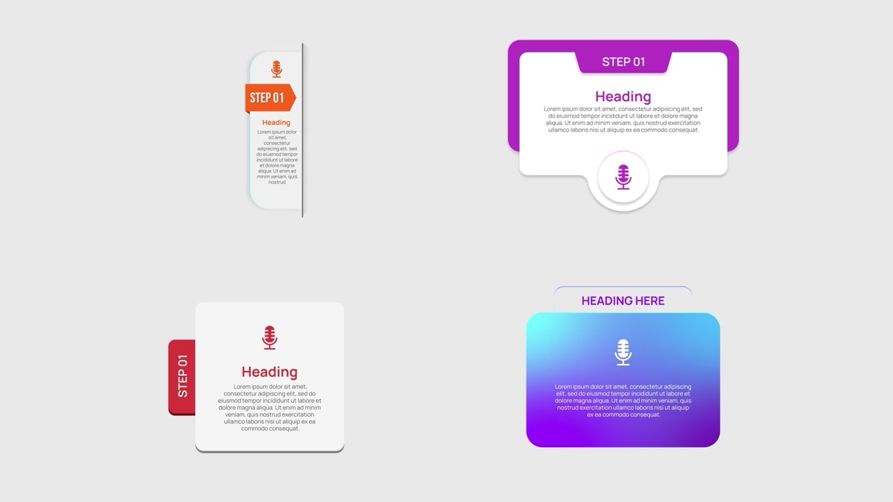 4 Infographic Element Templates