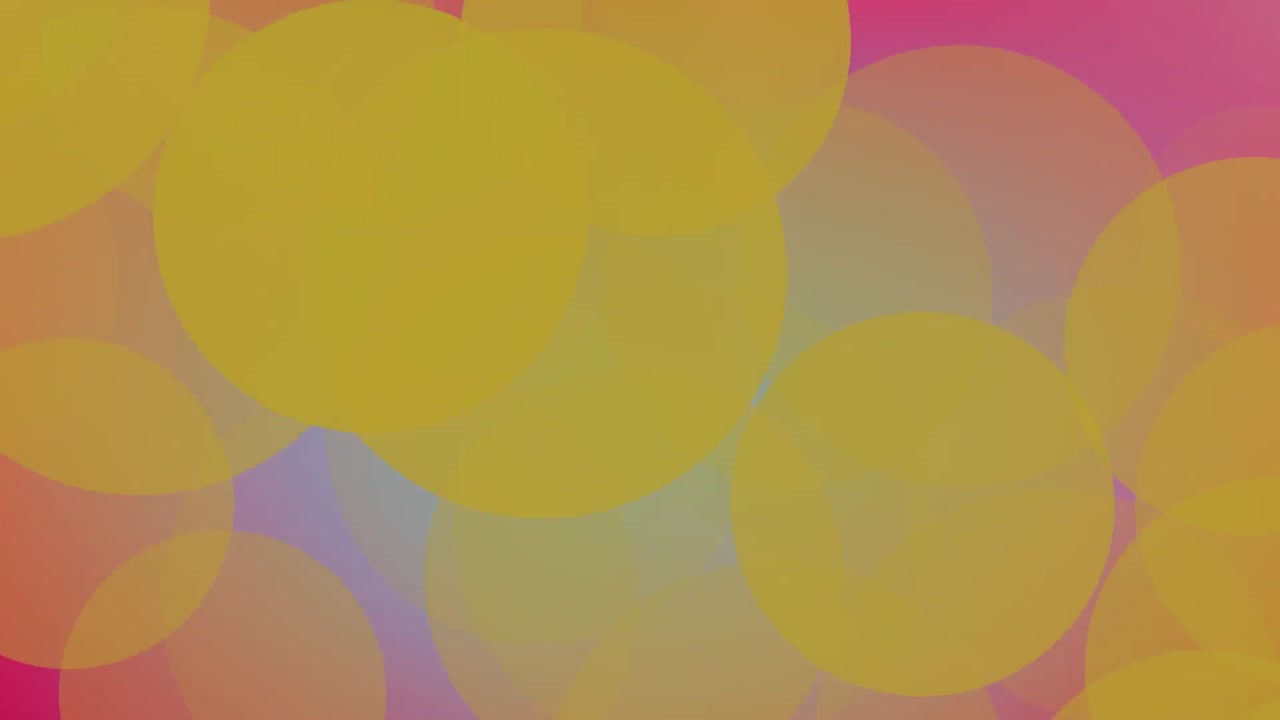 분홍색 배경에서 움직이는 노란색 점의 애니메이션