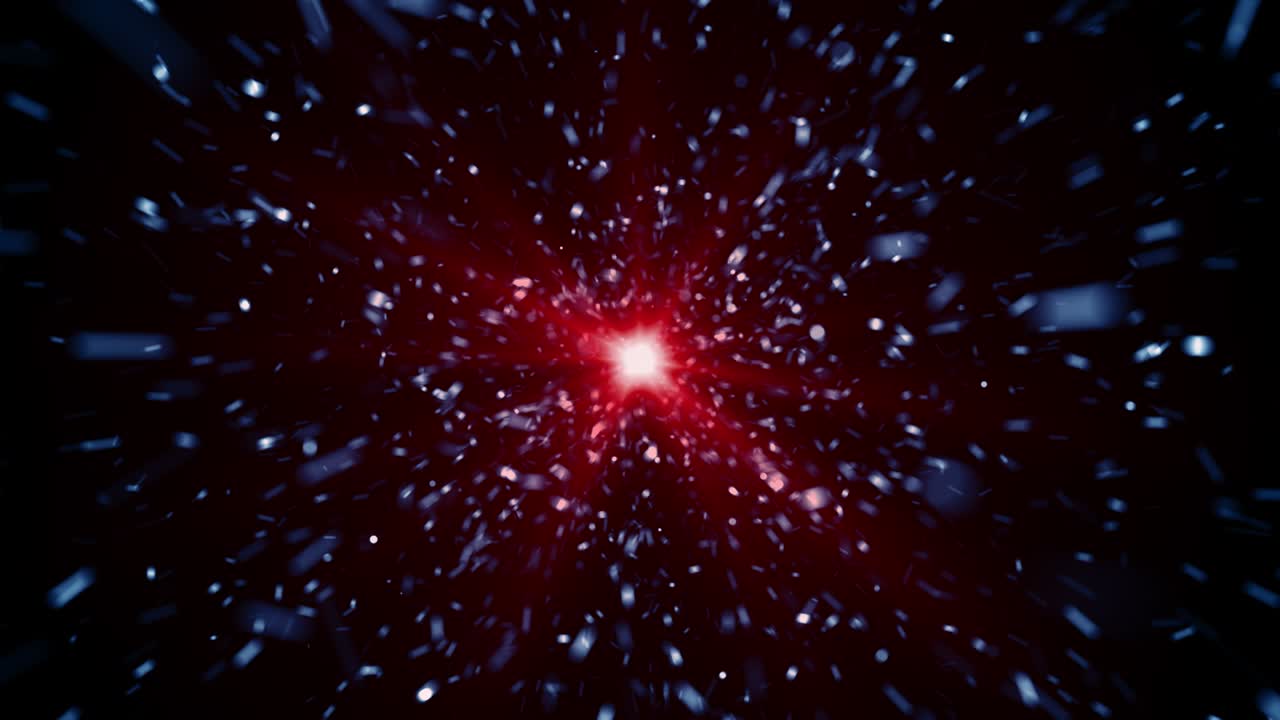 파란색과 빨간색의 입자 게임 트레일러 제목 영화 콘서트 무대 배경 루프