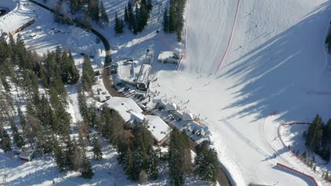 aerial view of the kronplatz ski resort, south tirol, italy