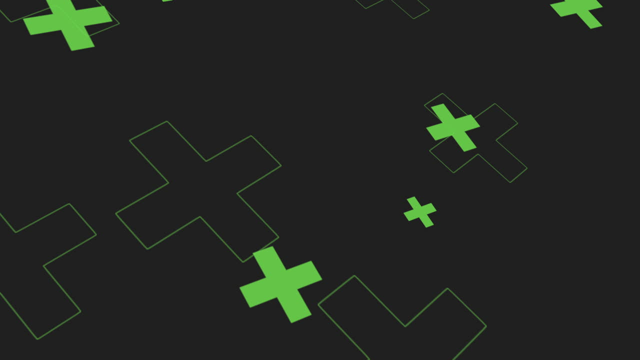 Green cross on black symbol of medical aid