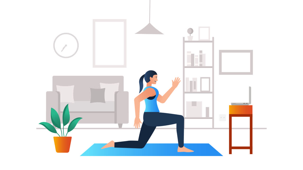 Woman Doing a Home Workout