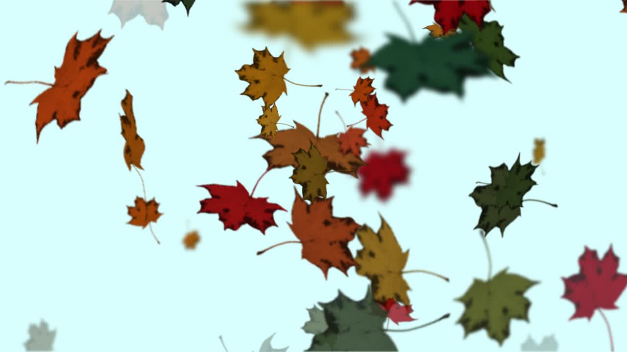 떨어지는 잎의 애니메이션 루프 가을
