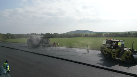 road paving construction