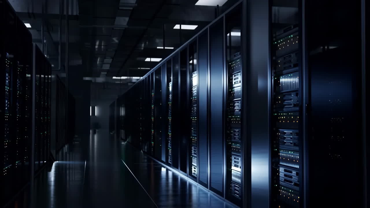 Modern Data Center Interior