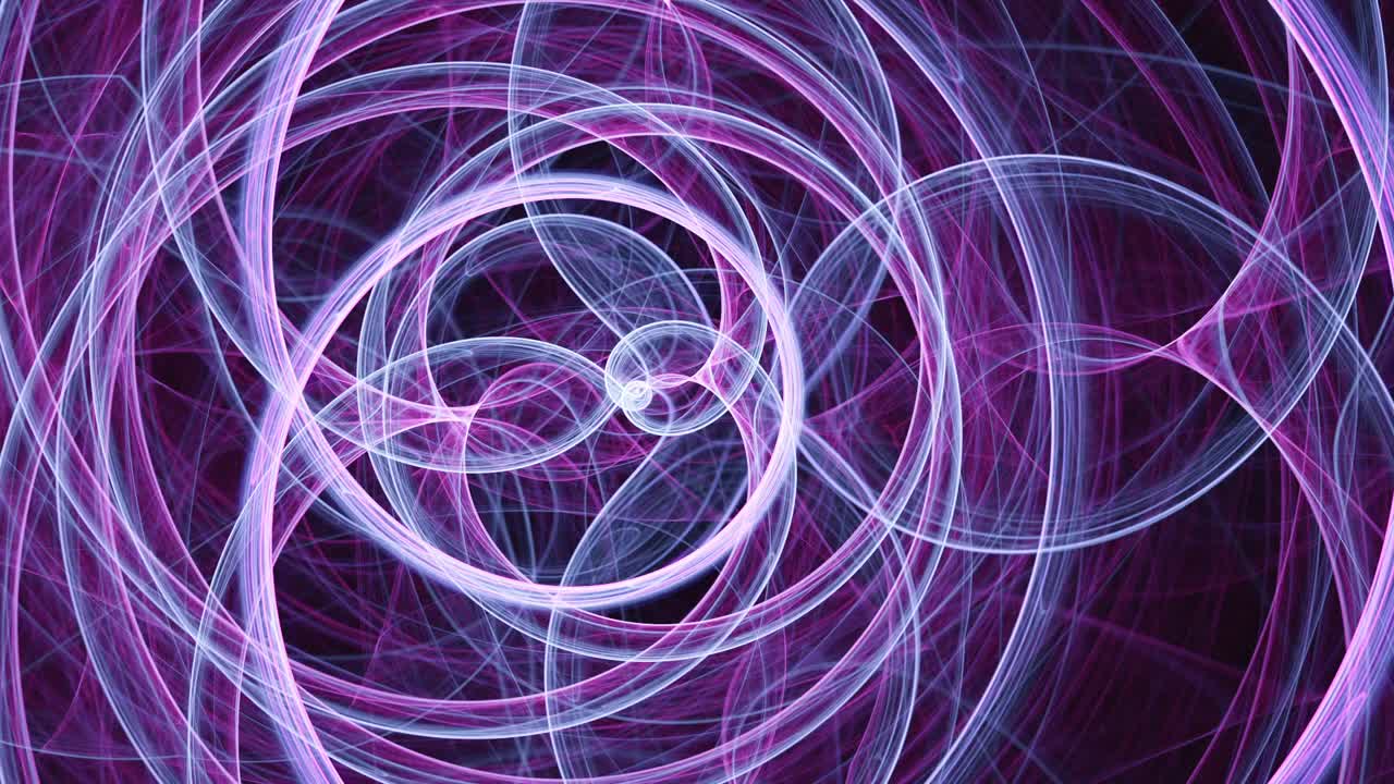 extrañamente fascinantes espirales circulares - fractal abstracto sin fisuras, telón de fondo artístico caleidoscopio, arte de línea de galaxias cósmicas de geometría espiritual - ideal para música vj y fondos meditativos