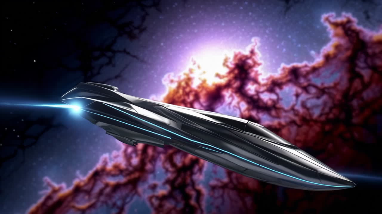 신형 우주선은 성운 속에 있습니다.