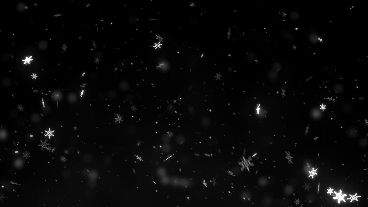 Snowflakes falling