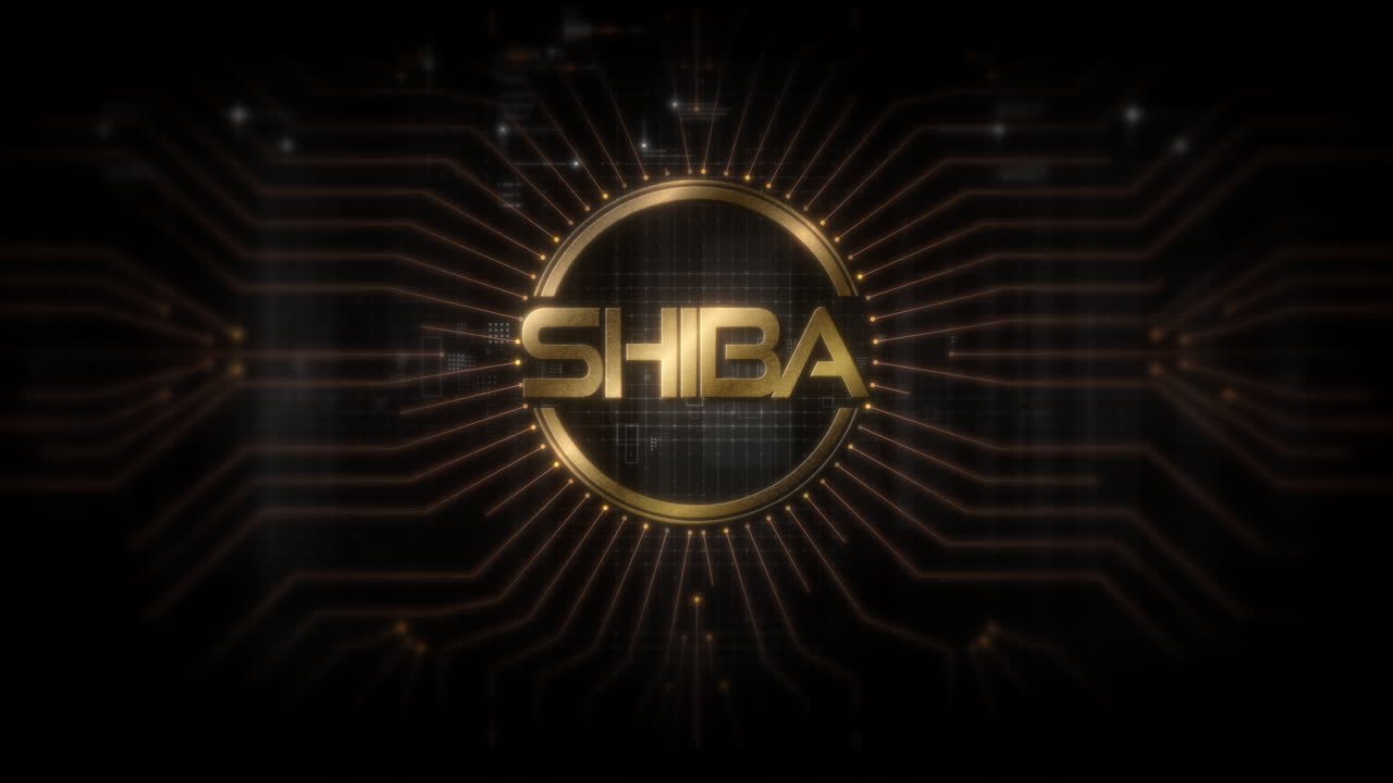 Futuristic digital background highlighting advanced cryptocurrency and encryption technology, featuring blockchain networks and secure cryptographic systems : Shiba, Shiba Inu,