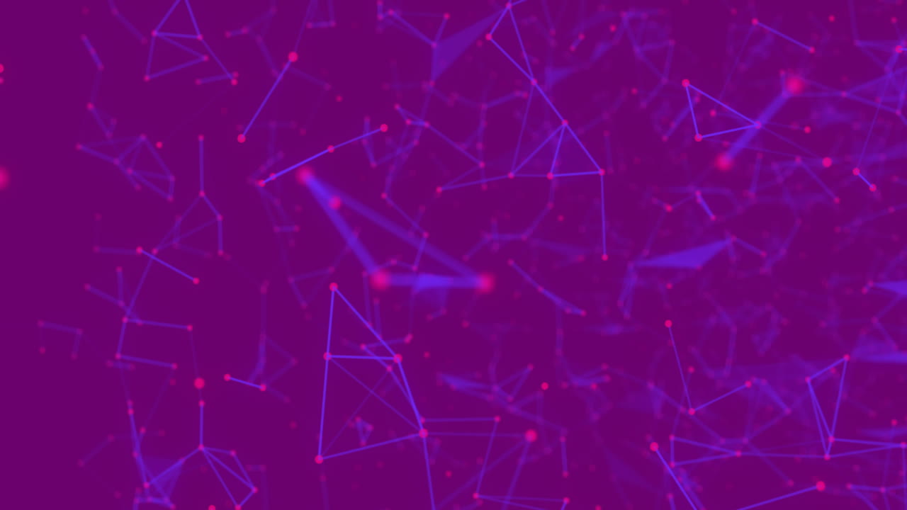 Network of connections against purple background