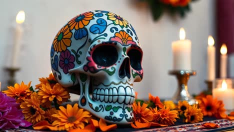 sugar skull decoration for day of the dead