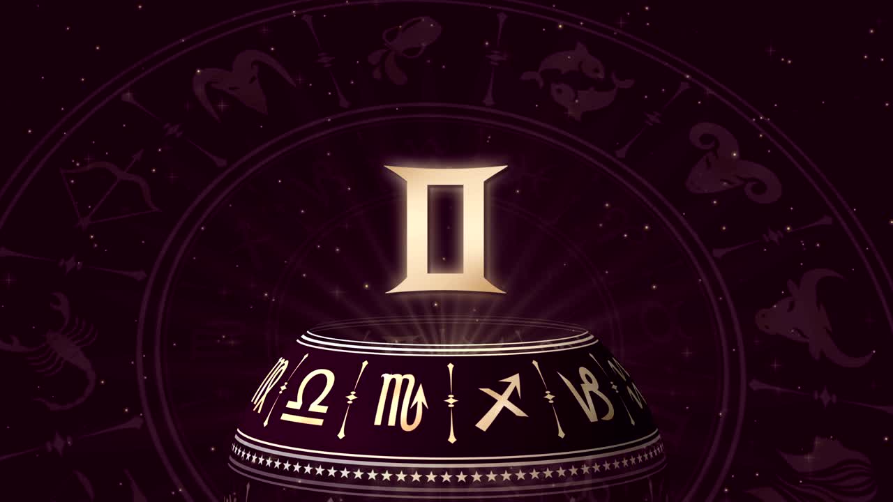 조디악 기호 제미니와 호로스코프