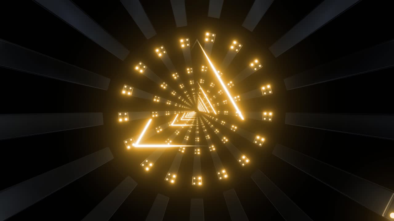 túnel de triángulo brillante abstracto