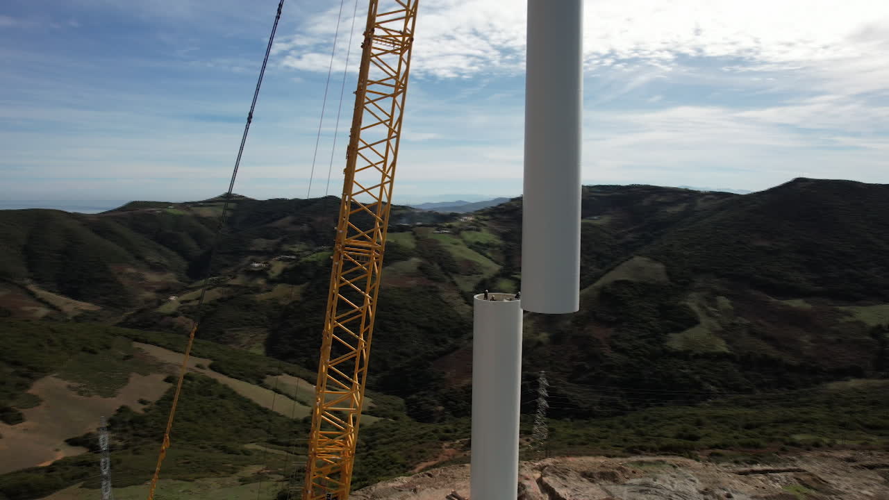 The installation process of wind turbine towers