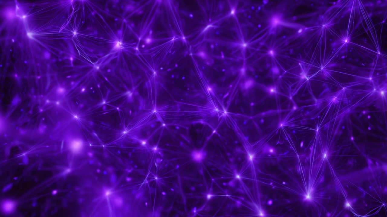Scientific visualization of the large scale structure of the universe, with galaxy clusters and superclusters connected by filaments of dark matter forming an intricate and glowing cosmic web