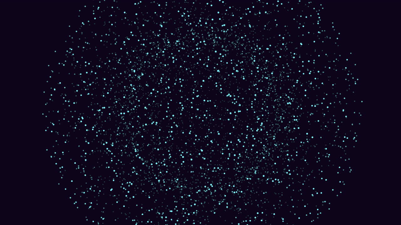 A simple image showing blue dots overlapping in a circular pattern on a black background, giving a visually appealing abstract design, open to interpretation without clear context