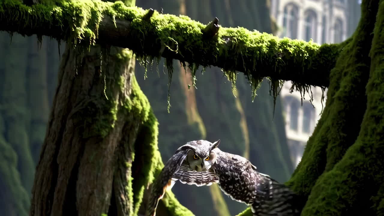 Eagle Owl in a Forest