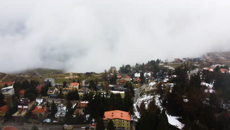 high elevation over the outskirts of kfardebian aerial