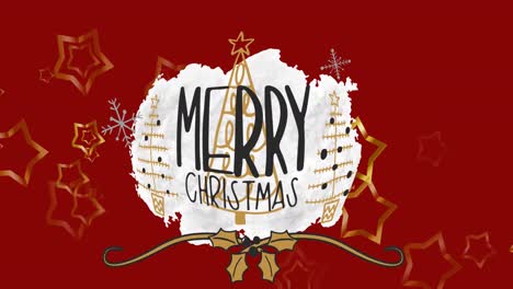 Animation-of-christmas-greetings-text-over-christmas-pattern-and-decoration