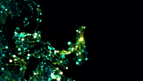 crecimiento de la red molecular.