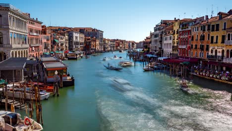 Canal-Grande-In-Venedig,-Italien-Zeitraffer-Video